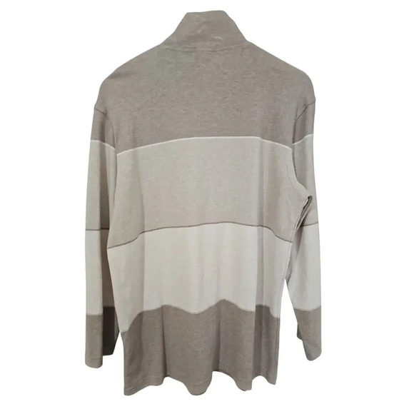 Jones New York Sport 1/4 Zip Pullover Beige Multi Size M - Picture 2 of 4